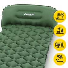 Single Person Inflatable Travel Mattress, Outdoor Camping Inflatable Mattress - Army Green - View 6