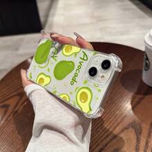 Funda para teléfono: Bonito diseño de aguacate con ilustración de rodajas de fruta que se repite sin interrupciones, transparente, con protección anti-caídas en las cuatro esquinas, para iPhone 17 16 15 14 13 12 11 16 Pro 17 Pro 14 Pro Max 15 Pro Max 16 Plus 17 Air X XS y XS Max. La primera opción como regalo para iPhone, Redmi, PIXEL, , , OPPO, VIVO, , , HONOR. - Multicolor - Ver 4