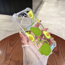 Funda para teléfono: Bonito diseño de aguacate con ilustración de rodajas de fruta que se repite sin interrupciones, transparente, con protección anti-caídas en las cuatro esquinas, para iPhone 17 16 15 14 13 12 11 16 Pro 17 Pro 14 Pro Max 15 Pro Max 16 Plus 17 Air X XS y XS Max. La primera opción como regalo para iPhone, Redmi, PIXEL, , , OPPO, VIVO, , , HONOR. - Multicolor - Ver 6