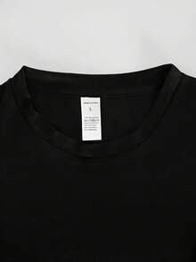 Men's Parisian Pattern T-Shirt - White Short-Sleeved Crew Neck Casual Shirt With Red Accents And Logo, Soft Polyester Fabric, Machine Washable. - 黑色 - 查看 4