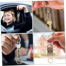 35pcs 1 Inch Metal Key Rings, Durable Round Open Key Rings, Suitable For Home, Office And Car Keys, Pet Tags, DIY Crafts And Keychain Lanyard Making - Aperture - View 4