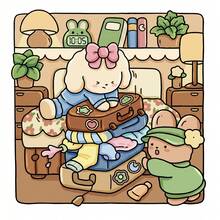 1本《Clumsy Cute Messy》趣味溫馨塗色書，幻想可愛動物浴室日常生活卡通插畫，柔和極簡線條畫頁，適合青少年與成人，正念塗色放鬆藝術練習書，舒適休閒愛好禮物 - 多色1 - 查看 5