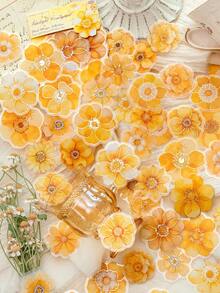 1 Pack 40pcs Elegant Gold Foil Floral Stickers, Vintage Creative Aesthetic Decals, DIY Decorative Collage Craft Materials, Holiday Gift, Personalized Scrapbook School Stationery Supplies - Style 2. - View 7