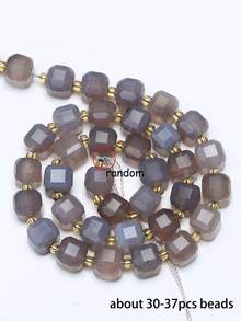 Natural Stone Colorful Faceted Square Beads, Faceted Square Loose Spaced Beads For Jewelry Making Diy Unique Bracelets, Necklaces, Earrings Crafts - Multicolor - View 33