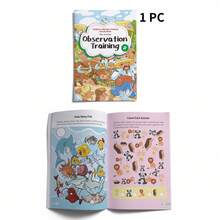 Attention Training Workbook, Includes Visual Search, Spot The Difference, Maze And Logic Challenges, Colorful Illustration Style, Multiple Themes Available, Enjoy Learning Fun Without Screens - Attention Training - View 7