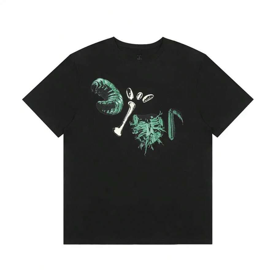 American Style Long-Sleeved T-Shirt From The Fashion Brand, Short-Sleeved, Urban Hip-Hop Style, Vintage Summer, Rap. - 淺灰紫 - 查看 1