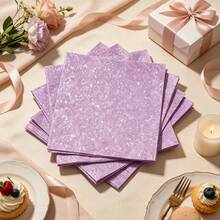10/20/40pcs Lavender Purple Party Napkins, 6.5 Inch, Perfect For Weddings, Birthday Parties, Girls' Gatherings, Afternoon Tea, Picnics And Party Decorations - Pinkish-purple - View 1