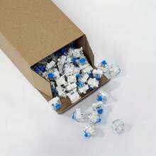 30pcs/45pcs/50pcs/70pcs/100pcs Keyboard Mekanik Sumbu Biru Praktis DIY Saklar Sumbu Silang Hot-Swappable - Termasuk Alat Pencabut Tutup Tombol - View 1