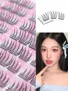 96pcs Large Capacity Glue-Free False Eyelashes ACE Idol Style Big Eye Look, Curly Thick Long-Lasting, Waterproof Sweat-Proof, Ready To Wear, Suitable For Holiday Party Daily Date, Beginner Friendly - View 8