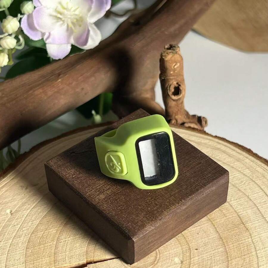 Soft Silicone Elastic Finger Ring Electronic Counter, Lightweight Portable One-Click Reset Manual Tally Counter, Macaron Multi-Color Options, Comfortable For Long Wear, Wearable Anti-Loss Portable Design, Universal Counting Tool For Prayer, Handicrafts, Sports And Multiple Scenarios - Multicolor - View 1