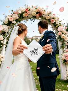 Custom Embroidered Personalized Name Handkerchief, Portable Handkerchief, Wedding Gift, Bridesmaid Gift, Valentine's Day Gift, Personalized Gift - Multicolor - View 4