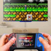 Q21 便攜復古掌上遊戲機 3.5 吋搖桿遊戲機 內建 500 款遊戲 控制器遊戲棒 可充電 可連接電視（經典紅藍/藍/紅/白色配色） - 查看 9