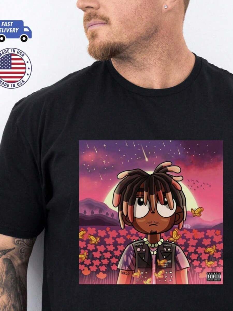 Camiseta Gráfica Ju Ice WRLD Legends Never Die, Mercancía para Fans - Negro 5 - Ver 1