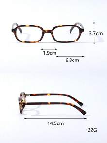 Shadewire 1 Pair Women's Rectangular Small Frame PC Floral Retro Versatile Street Style Fashion Flat Glasses, Suitable For Daily WearVintage Retro Back-To-School Accessories - Clear - View 8