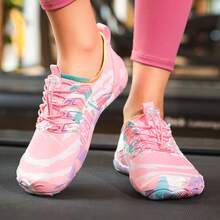 Women's Camouflage Water Shoes, Lightweight Non-Slip Water Socks, Barefoot Shoes, Summer Beach & Stream Shoes, Quick-Dry Swimming Shoes, Durable Water Shoes, Suitable For Beach Vacation, Camping, Party, Swimming, Fishing, Outdoor Hiking, Cross-Country Sports, Indoor Aerobics, Squats, Cross-Training, Yoga, Gym, Bowling - Baby Pink - View 11