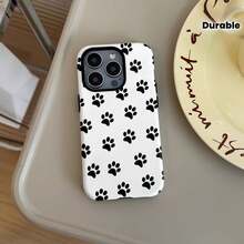 [Expédition 24h depuis DE/FR/ES]Coque de téléphone Apple 17 16 22 23 24 25 26 Galaxy : Motif de patte de chien, Coque deux-en-un avec film - Durable, double couche pour une protection supérieure, longue durée, anti-chute - Compatible avec iPhone 16, 15, 14, 13, 12, 11, 8, 7, X, XS, XR, Plus, Pro, Max, SE2, SE3, Cadeau d'anniversaire ou de mariage parfait pour les amis et la famille - 1 image couleur - Voir 6