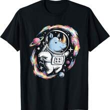 Rhino Design  Rhinoceros Lover Design T-Shirt - Black - View 7