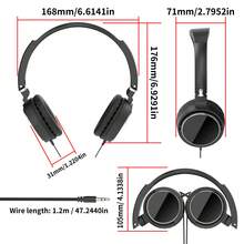 Wired Headphones Without Microphone, 3.5mm Jack Compatible With Video Watching, Music Listening, Gaming, Comfortable Wear - View 4