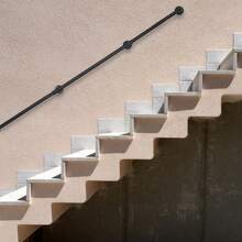 SanBouSi For Stairs Pipe Handrail Metal Sturdy Stair Handrail 12 Feet Handrails - Black - View 4