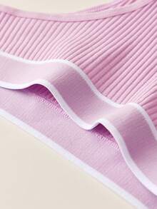 4pcs/Pack Women's Sexy Thong Soft Solid Color Minimalist Underwear - Multicolor - View 10