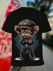 [Pierson Selection] Adult T-Shirt With 3D Digital Print, New Summer T-Shirt For Men - 木炭 - 查看 3
