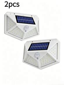 Outdoor Solar Wall Light 100 LED 4-Sided Motion Sensor Waterproof, Pick Your Style For Garden Patio Fence Decor - Solar-powered 100 LED Wall Light - View 13