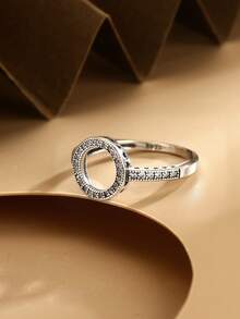 LEKANI Anillo zirconia cúbica adorno plata esterlina - Blanco - Ver 5