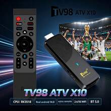 Q96 OHP A X10 Android TV Stick, Supports WiFi 6 & 5G, Android 14, Bluetooth 5.0, Voice Remote Control, CPU RK3518, Suitable For Home Gathering, IPTV - Black - View 2