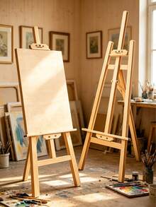 1pc Easel, Triangle Bracket With Strong Load-Bearing Capacity And No Wobble, Height And Tilt Angle Adjustable, Multiple Sizes Available, Suitable For Students, Art Studios And Home Use - A - View 1