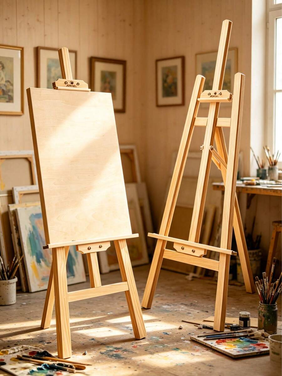 1pc Easel, Triangle Bracket With Strong Load-Bearing Capacity And No Wobble, Height And Tilt Angle Adjustable, Multiple Sizes Available, Suitable For Students, Art Studios And Home Use - A - View 1