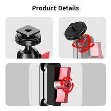 Brazo Mágico Ajustable con Cabezal de Bola Universal y Bloqueo Inverso de Disco 1/4 a Zapato Frío para Cámaras de Acción, Montaje en Cámaras DSLR, Jaulas de Cámara y Marcos Protectores - Ver 2