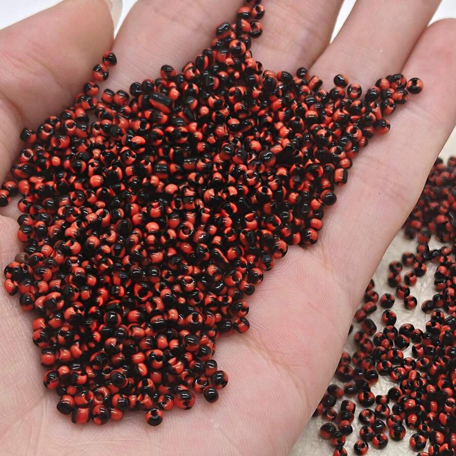 200pcs, 5g/Pack, 2mm Colorful Watermelon-Shaped Glass Seed Beads, Handmade DIY Glass Bead Loose Bead Set, Suitable For DIY Clothing Embroidery Decoration, Beaded Jewelry Making, Accessory Making And Daily Matching - 2mm AB Watermelon Beads In 6 Colors - View 1