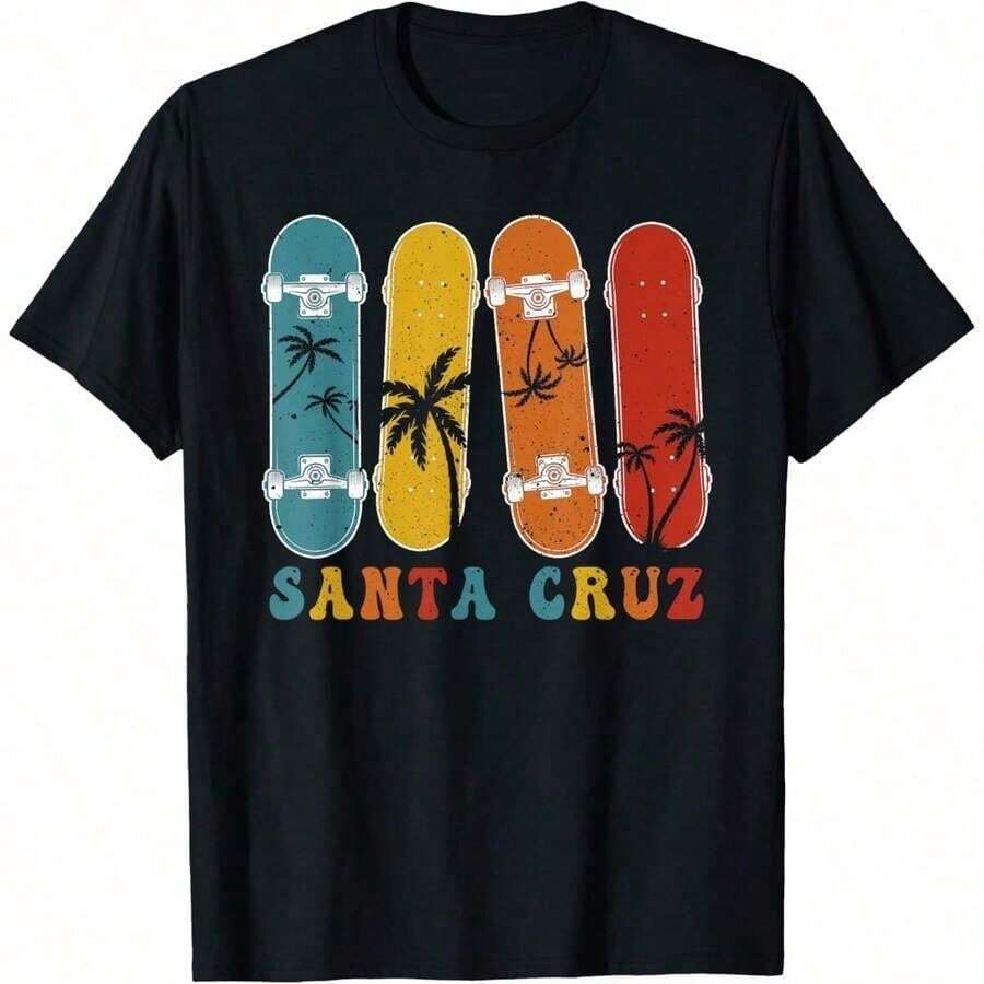 Free Shipping, Gifts For Mom, Washington D.C. Retro T-Shirts As Souvenirs, Vintage Women's Clothing, Local Warehouse Items, Women's Clothing - 黑色 8 - 查看 1
