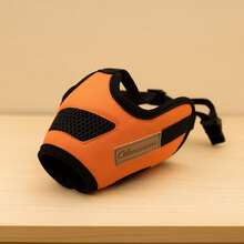 Dog Muzzle Anti-Bite Anti-Barking Anti-Ingestion Adjustable Size Washable Reusable Dog Face Mask - Orange - View 5
