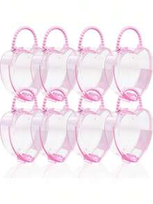 Plastic Box Storage Box, 2/4/6 Pack Small Plastic Box Mini Clear Plastic Storage Containers Plastic Beads Storage Containers For Beads, Crafts, Jewelry, Small Items (Heart Handle Bags), Sewing Storage - View 1