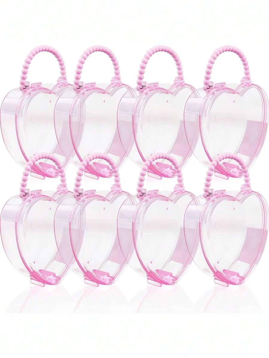 Plastic Box Storage Box, 2/4/6 Pack Small Plastic Box Mini Clear Plastic Storage Containers Plastic Beads Storage Containers For Beads, Crafts, Jewelry, Small Items (Heart Handle Bags), Sewing Storage - View 1