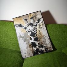 1 Peça Pôster de Arte de Girafa Sem Moldura Decoração de Parede Estética Apartamento Sala de Estar Quarto Volta às Aulas Pôsteres Divertidos Essenciais para Dormitório - girafa - Visão 4
