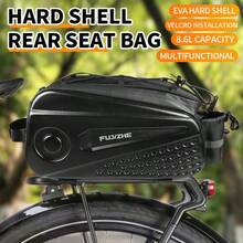 Waterproof EVA Hard Shell Bicycle Rear Pannier Bag, Large Capacity Layered Storage Bike Rack Bag, Can Be Used As One Shoulder Crossbody Cycling Gear Bag - Black - View 2