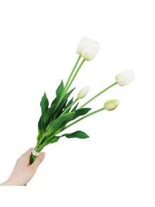 5pcs High-End Artificial Tulips, Valentine's Day Gift, Bridal Bouquet, Modern Minimalist European Style Decor, Plastic Artificial Flower Bouquet, Artificial Plant Decoration, Home Decor, Suitable For Indoor And Outdoor Use - Multicolor - View 9