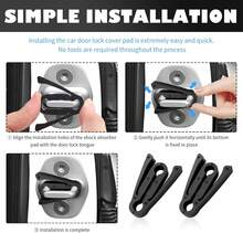 Purthog 4PCS Car Door Shock Absorber,Upgraded Car Door Lock Cover Pad With Force-Dissipating Arm,Universal Cars Doors Lock Protector Pad Reduces Slamming Noise &Amp; Protects Doors Locks - White - View 6