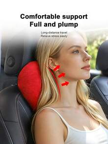 Heart-Shaped Car Headrest Pillow Neck Support Cushion Car Seat Backrest Interior Accessory - Multicolor - View 3
