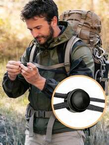 10/50/100pcs Colorful Dual-Hole Spring Buckle Non-Slip Nylon Fasteners, Suitable For Luggage, Shoelace Adjustment, Jacket Elastic Cord Buckle, Clothing Buttons, Multiple Colors, Multiple Materials - A - View 7