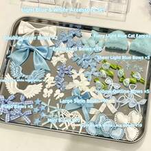 Colorful Accessories Set Series: Lace Trim Card Holder Decoration DIY Support Bag Handmade Accessories Materials, Push-Live/Push-Live Peripheral, Otaku Life, Cute Cat And Rabbit Shapes, New Semester Stationery, Student Supplies - A - View 12