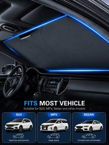 Portable Universal Car Windshield Sunshade - Interior Heat Insulation Front Windshield Cover, Summer Car Front Windshield Sunshade, UV Protection And Heat Insulation Sunshade - Car Sunshade - View 2