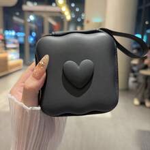 Heart-Shaped Data Cable Digital Accessories EVA Hard Shell Storage Bag, Easily Store Earphones, Charging Cables, CCD Cameras, Shock-Proof And Drop-Resistant Hanging Rope Design, Portable And Compact, Student/Worker Digital Organizer, Say Goodbye To Messy Desktops, Super Convenient For Travel And Commuting - Multicolor - View 6