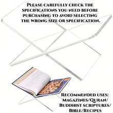 #(Father's Day, Eid Al-Adha, Music Festival, Ramadan, Recitation, Rack,Tasbih Holder,Rehal Prayer Rug, Rack, Stand,Personalized Gifts,Customized Holder,Bookend,Bookend, Rack,Reading Stand,Prayer Stand,Prayer Tray,Acrylic Bookshelf, XXL - 12.5" X 9.5" X 5.5" - Stand - Coffee Table Bookshelf - Kitchen Recipe Rack - Home And Table Decor, - Clear - View 4