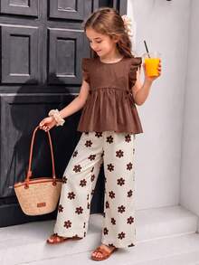 Tween Girls Extended Size Sets - Mocha Brown - View 3