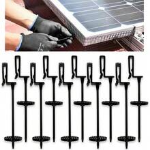40pcs Solar Panel Guard Clips Pins Pigeon Wire Proofing Bird Protection Wire Mesh Secure Clips, Nylon Wire Fence Fasteners Animal Guard Roll Kit For Solar Panel Bird Wire Pigeon Fence, Stop Pigeon Bird Access - 40Pcs - View 7