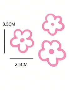 3 piezas de pegatinas florales, aptas para decorar cuadernos/portátiles de forma DIY - Rosa - Ver 4