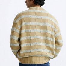 ZARA Knitwear Men's Beige Crew Neck Moderate Other Beige - Beige - View 3